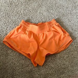 Orange Hotty Hot Lululemon Shorts